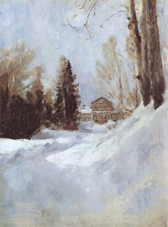 Valentin Serov Winter in Abramtsevo A House